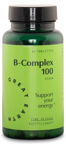 Great Earth B-Complex 100 mg, Vitamin & Mineraltillskott - Great Earth
