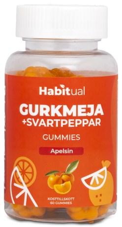 Miniatyrbild Habitual Gurkmeja Gummies + Svartpeppar, Apelsin, 60 Gummies