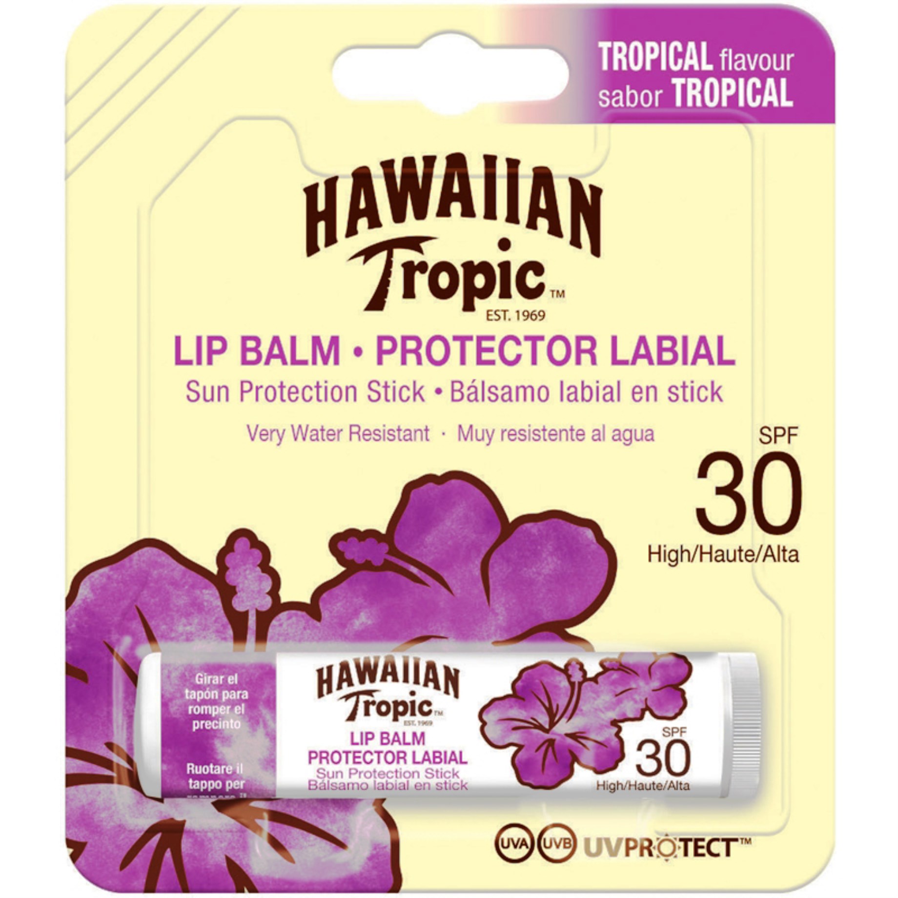 Köp Hawaiian Tropic Lip Balm SPF 30 hos Svenskt Kosttillskott
