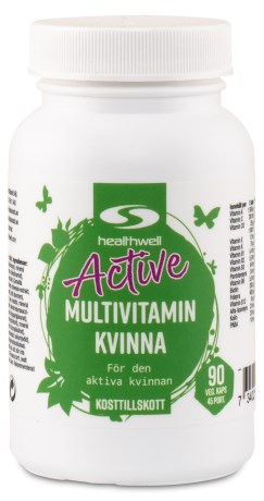 Healthwell Active Multivitamin Kvinna, Vitamin & Mineraltillskott - Healthwell