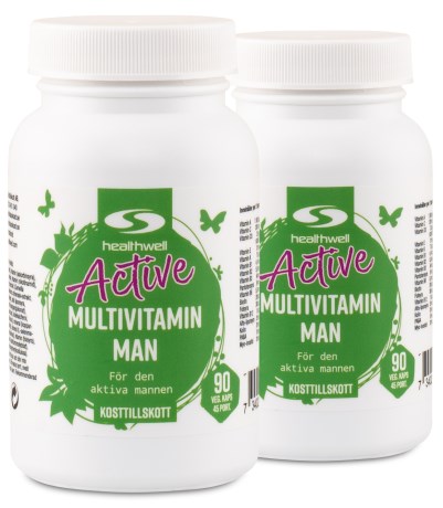 Miniatyrbild Healthwell Active Multivitamin Man, 180 kaps