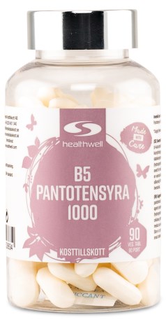 Healthwell B5 Pantotensyra 1000, Vitamin & Mineraltillskott - Healthwell