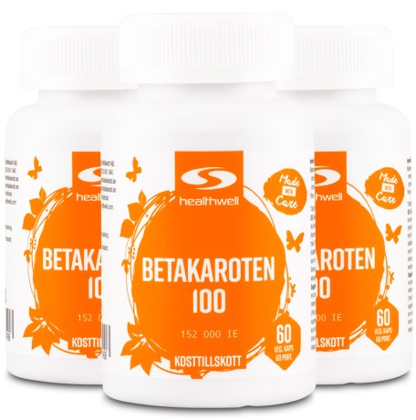 Healthwell Betakaroten 100, Vitamin & Mineraltillskott - Healthwell