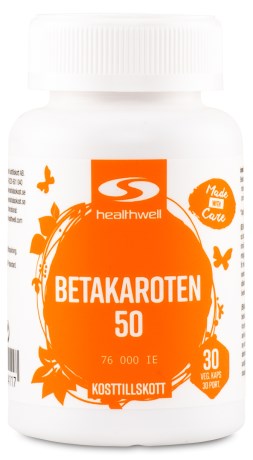 Healthwell Betakaroten 50, Vitamin & Mineraltillskott - Healthwell