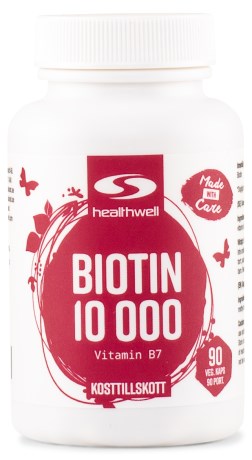 Healthwell Biotin 10000, Vitamin & Mineraltillskott - Healthwell