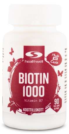 Healthwell Biotin 1000, Vitamin & Mineraltillskott - Healthwell