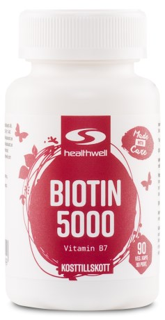 Healthwell Biotin 5000, Vitamin & Mineraltillskott - Healthwell