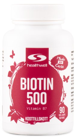 Healthwell Biotin 500, Vitamin & Mineraltillskott - Healthwell