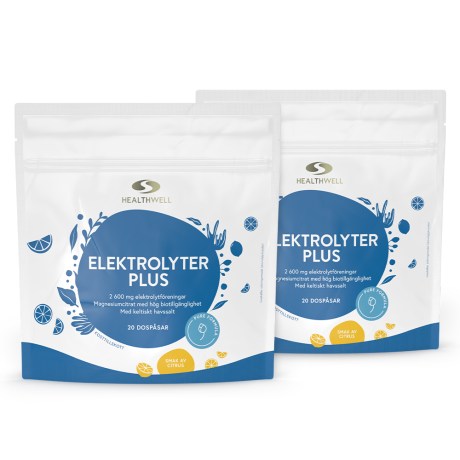Miniatyrbild Healthwell Elektrolyter Plus, Citrus, 40-pack