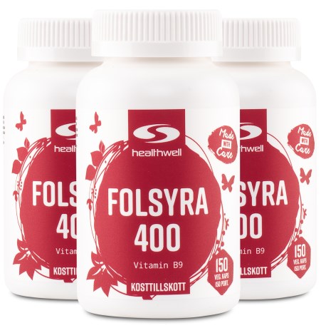 Healthwell Folsyra 400, Vitamin & Mineraltillskott - Healthwell