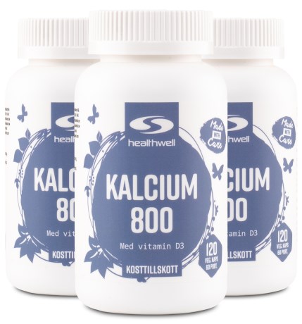Healthwell Kalcium 800, Vitamin & Mineraltillskott - Healthwell