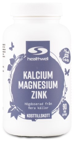 Healthwell Kalcium, Magnesium, Zink, Vitamin & Mineraltillskott - Healthwell