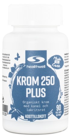 Healthwell Krom 250 Plus, Vitamin & Mineraltillskott - Healthwell