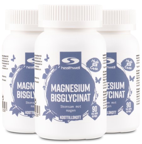 Healthwell Magnesium Bisglycinat, Vitamin & Mineraltillskott - Healthwell