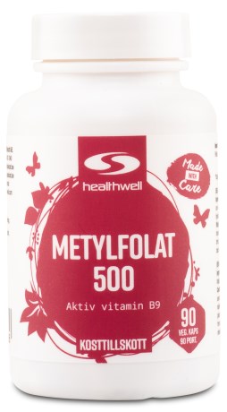 Healthwell Metylfolat 500, Vitamin & Mineraltillskott - Healthwell