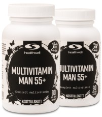 Miniatyrbild Healthwell Multivitamin Man 55+, 180 kaps