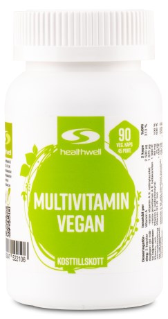 Healthwell Multivitamin Vegan, Vitamin & Mineraltillskott - Healthwell