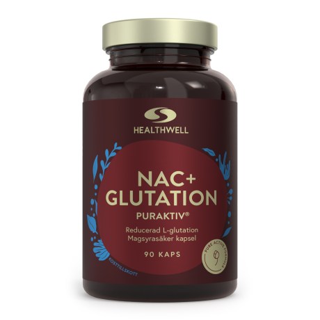 Miniatyrbild Healthwell NAC+Glutation Puraktiv, 90 kaps