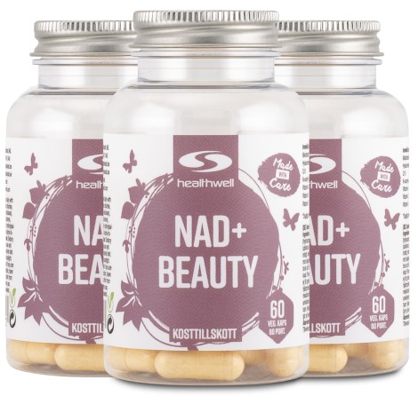 Miniatyrbild Healthwell NAD+ NAC+ Q10 Beauty, 180 kaps