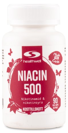 Healthwell Niacin 500, Vitamin & Mineraltillskott - Healthwell