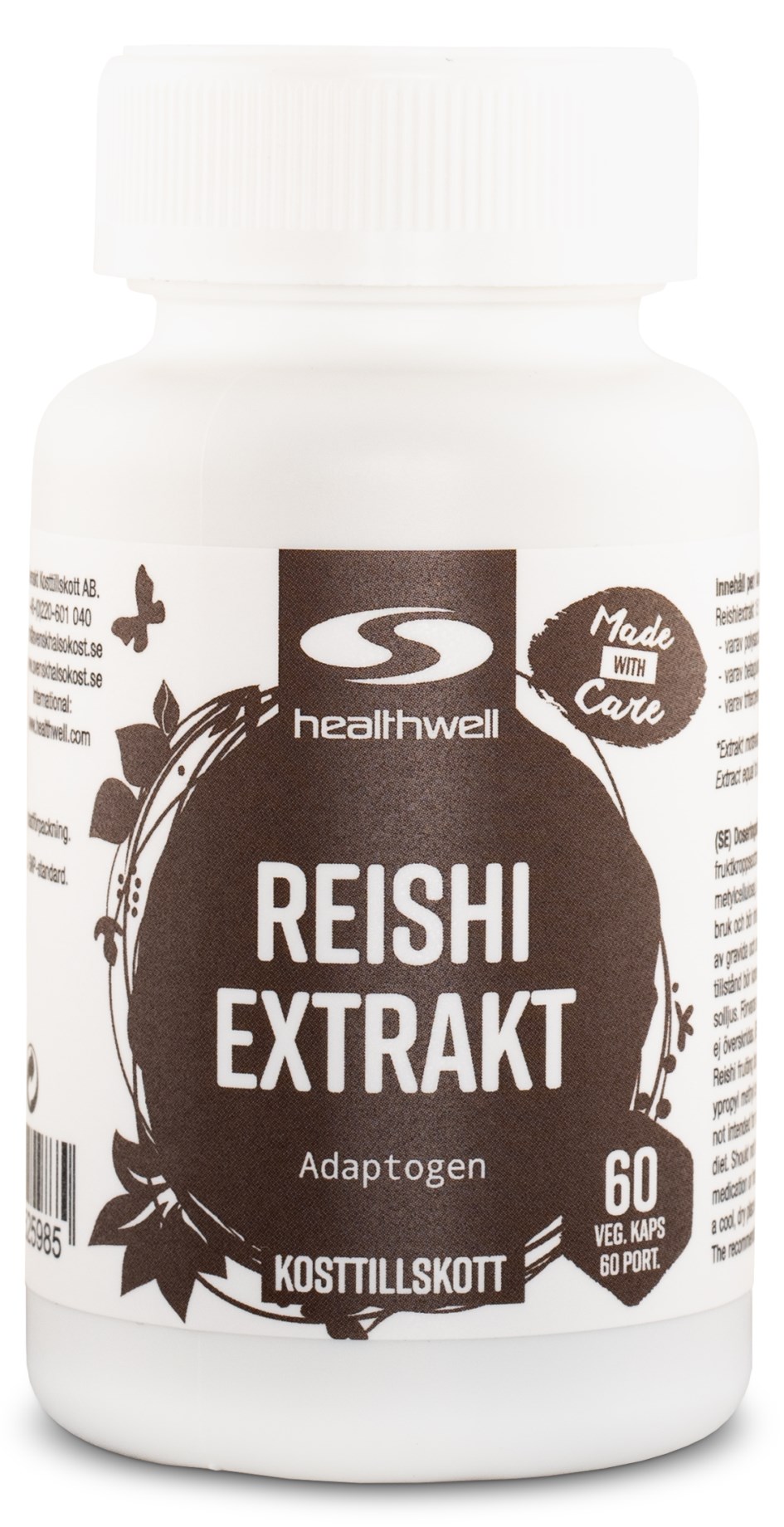 Healthwell Reishi Extrakt Svenskt Kosttillskott