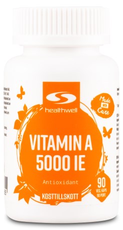 Healthwell Vitamin A 5000 IE, Vitamin & Mineraltillskott - Healthwell