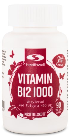 Healthwell Vitamin B12 1000 Metylerad, Kosttillskott - Healthwell