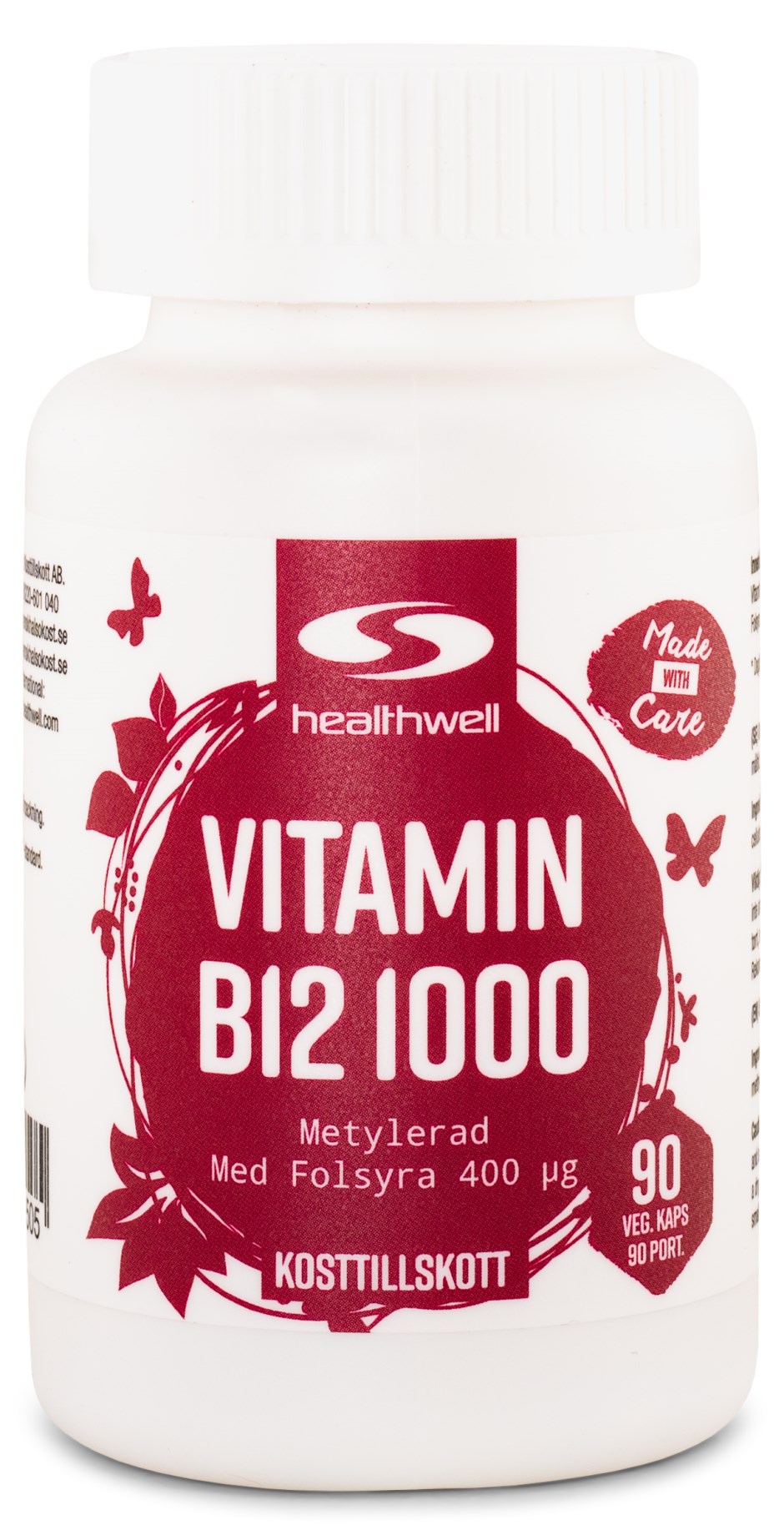 Vitamin B12 1000 Metylerad | Svenskt Kosttillskott