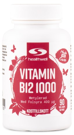 Healthwell Vitamin B12 1000 Metylerad, Vitamin & Mineraltillskott - Healthwell