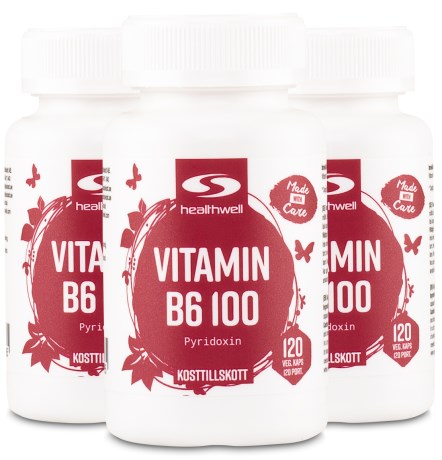 Healthwell Vitamin B6 100, Vitamin & Mineraltillskott - Healthwell