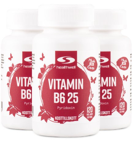 Healthwell Vitamin B6 25, Vitamin & Mineraltillskott - Healthwell