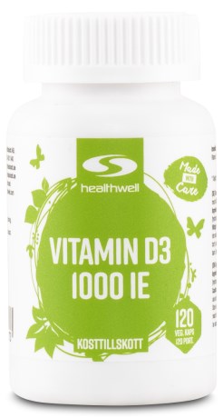 Healthwell Vitamin D3 1000 IE, Vitamin & Mineraltillskott - Healthwell