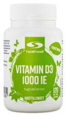 Healthwell Vitamin D3 1000 IE Sugtabletter