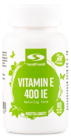 Healthwell Vitamin E 400 IE, Vitamin & Mineraltillskott - Healthwell