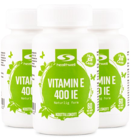 Healthwell Vitamin E 400 IE, Vitamin & Mineraltillskott - Healthwell