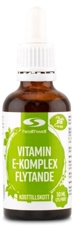 Healthwell Vitamin E Komplex Flytande, Vitamin & Mineraltillskott - Healthwell