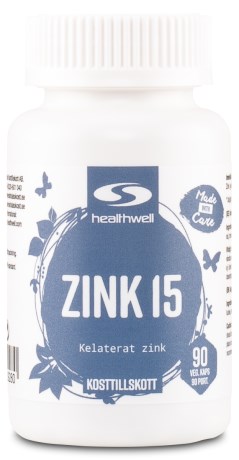 Healthwell Zink 15, Vitamin & Mineraltillskott - Healthwell