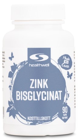 Healthwell Zinkbisglycinat, Vitamin & Mineraltillskott - Healthwell