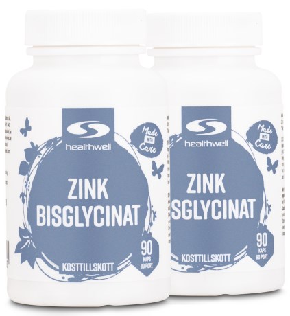 Miniatyrbild Healthwell Zinkbisglycinat, 180 kaps