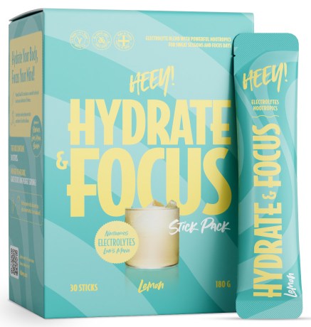 Miniatyrbild HEEY Hydrate + Focus Electrolytes Sticks, Lemon, 30 p�sar
