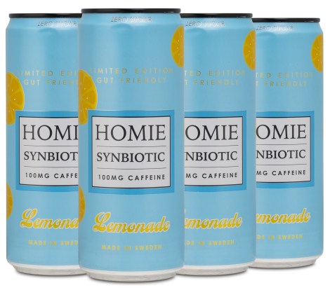 Miniatyrbild Homie Wake Up Synbiotic, Lemonade, 4-pack