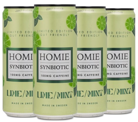 Miniatyrbild Homie Wake Up Synbiotic, Lime/Mynta, 4-pack