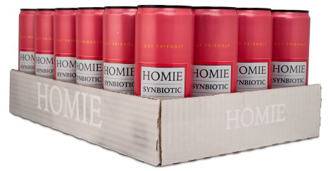 Miniatyrbild Homie Wake Up Synbiotic, Strawberry Lemonade, 24-pack