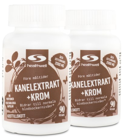 Healthwell Kanelextrakt+Krom - Healthwell