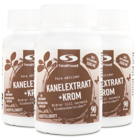 Healthwell Kanelextrakt+Krom - Kort datum, Diet - Healthwell