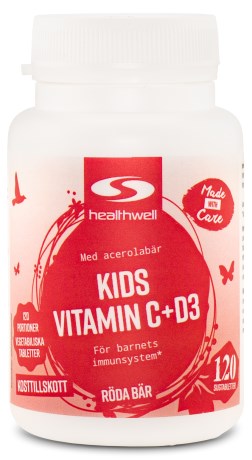 Healthwell Kids Vitamin C+D3, Kosttillskott - Healthwell