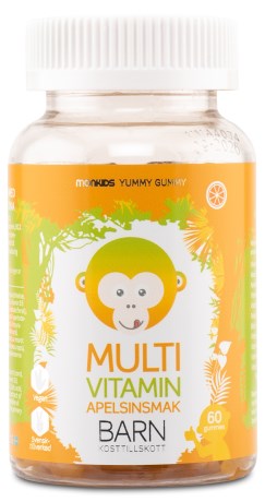 Monkids Multivitamin + Apelsin, Vitamin & Mineraltillskott - Monkids