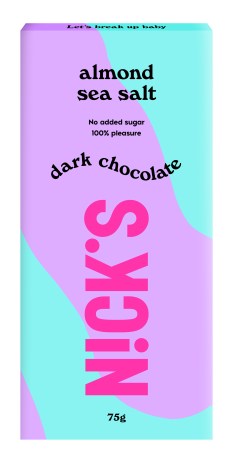 Miniatyrbild Nicks Milk Chocolate, Almond Sea Salt, 75 g