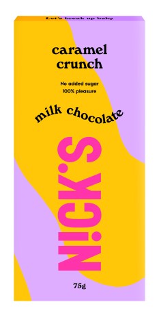Miniatyrbild Nicks Milk Chocolate, Caramel Crunch, 75 g