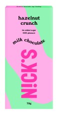Miniatyrbild Nicks Milk Chocolate, Hazelnut crunch , 75 g